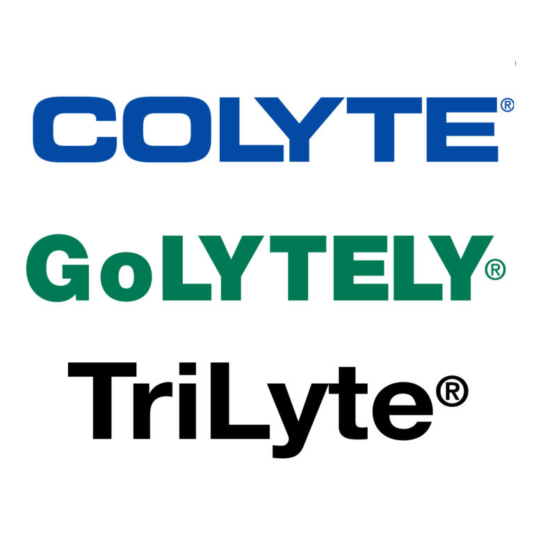 CoLyte, GoLytely and TriLyte bowel prep logos
