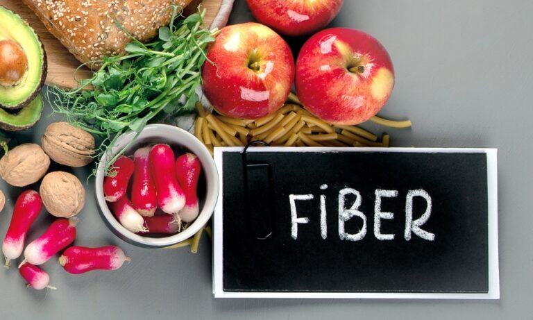 Fiber-rich fruits and vegetables