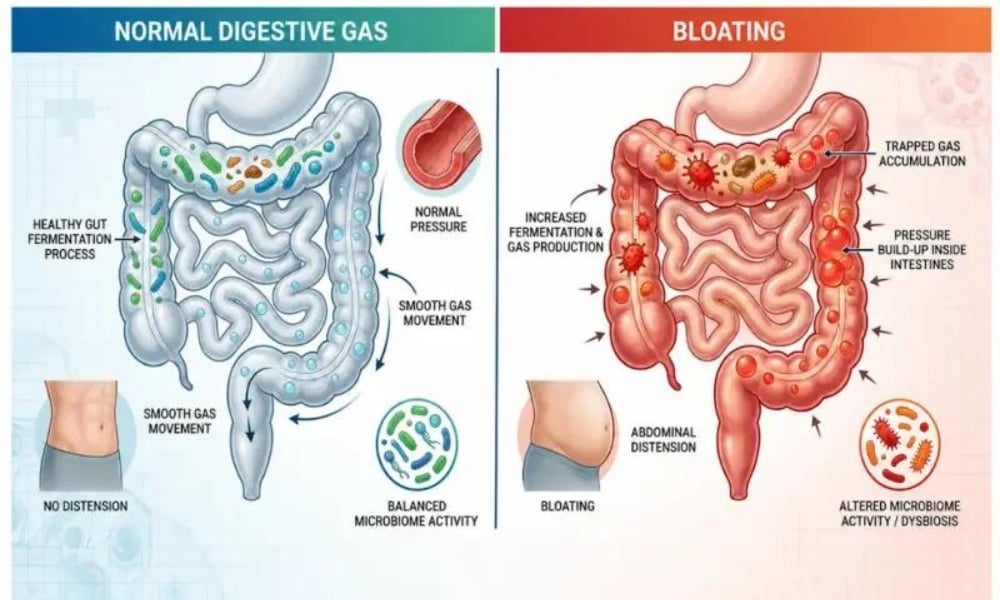 Balanced dinner to support healthy digestion and reduce bloating