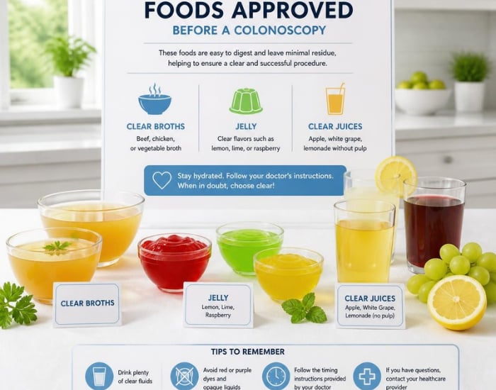 what to eat before a colonoscopy